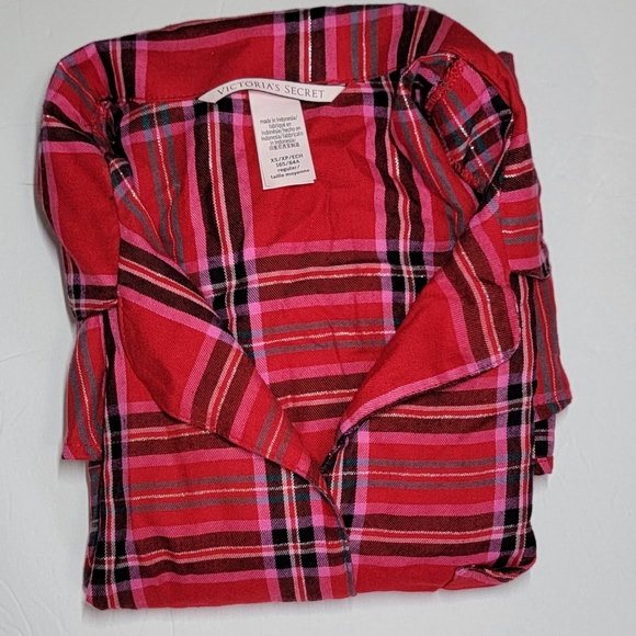 VICTORIA SECRET PLAID SLEEPWEAR SHIRT/ XS - Picture 9 of 9